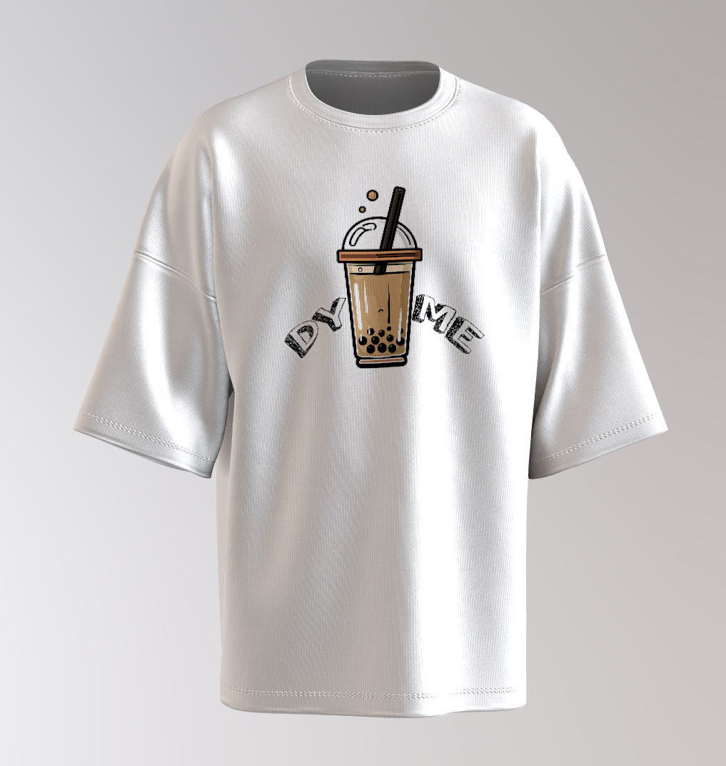 Oversized Bubble Tea – “Drink Me / Relax Buddy” (Unisex)
