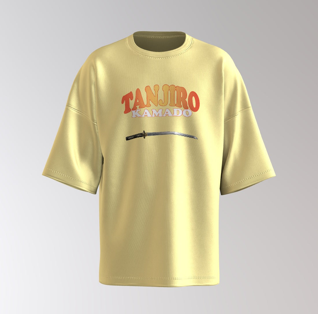 Tanjiro Flame Breathing Drop-Shoulder Tee