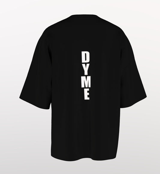 Cute Evil DOG Graphic Oversized T-Shirt – “Finally I’m On Date” Print with Vertical DYME Back