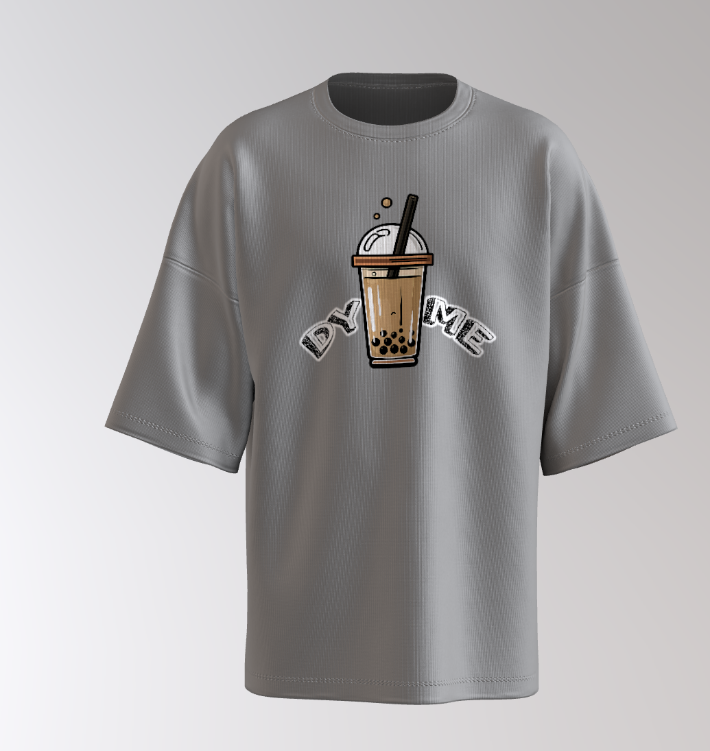 Oversized Bubble Tea – “Drink Me / Relax Buddy” (Unisex)
