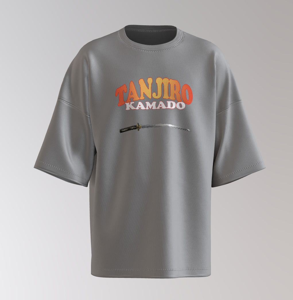 Tanjiro Flame Breathing Drop-Shoulder Tee