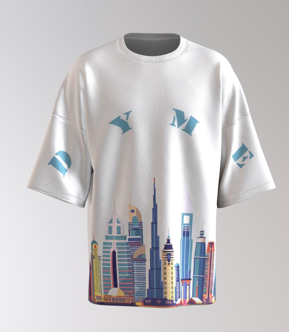 Midnight Skyline Oversized Graphic Tee