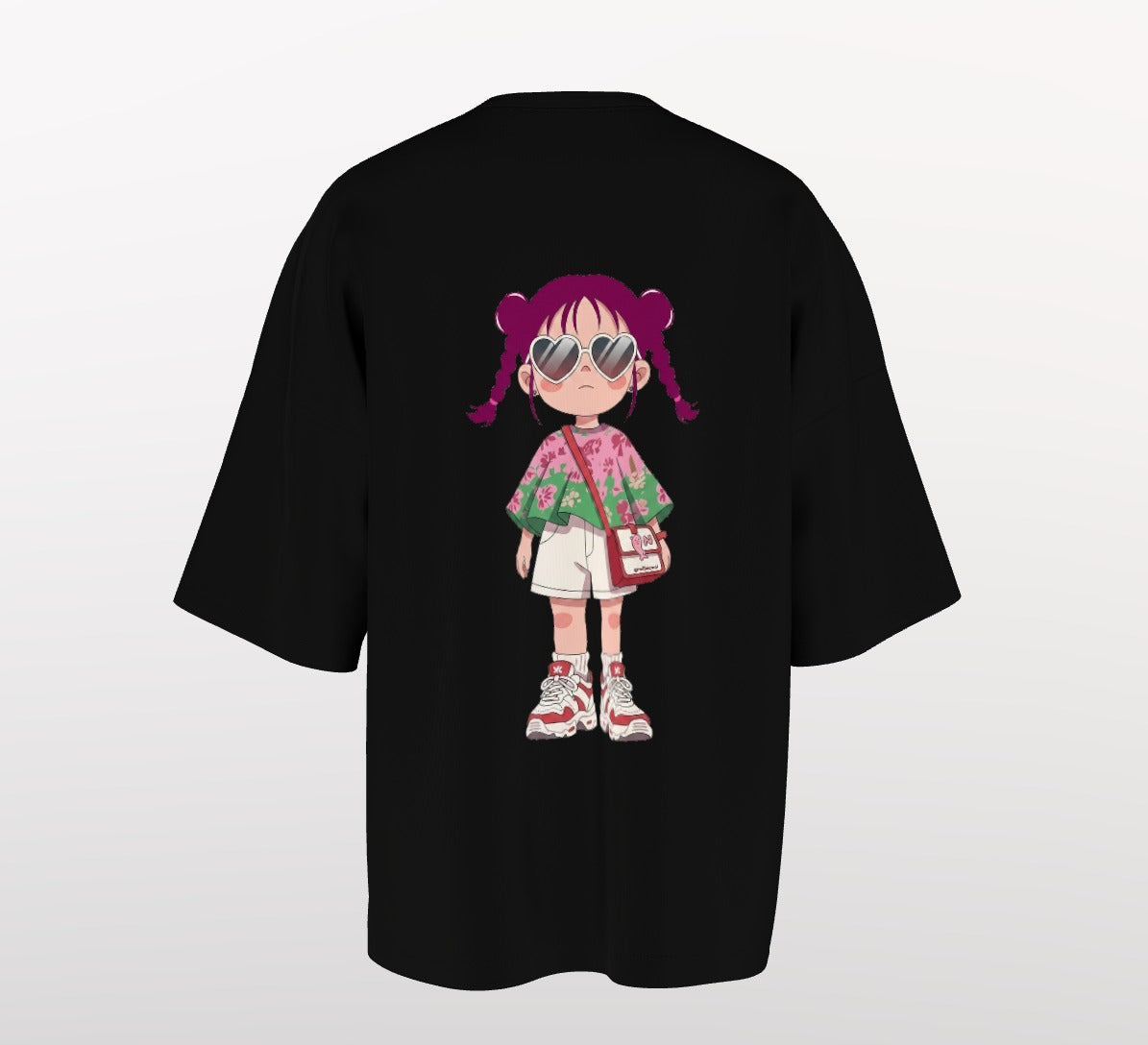 Oversized T-Shirt – Cute Girl Illustration “If I Am Wrong, Correct Yourself”