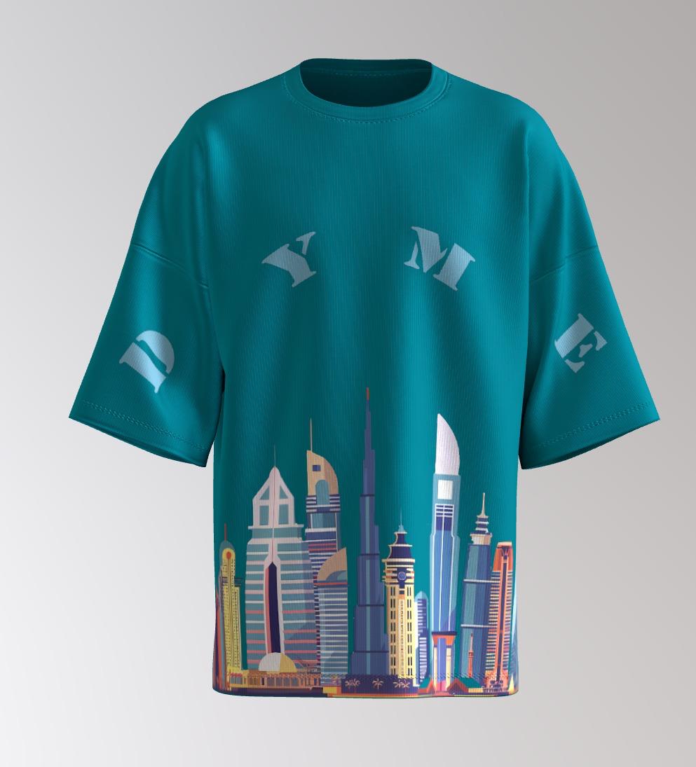 Midnight Skyline Oversized Graphic Tee