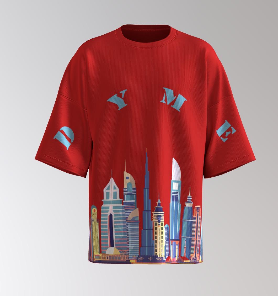 Midnight Skyline Oversized Graphic Tee