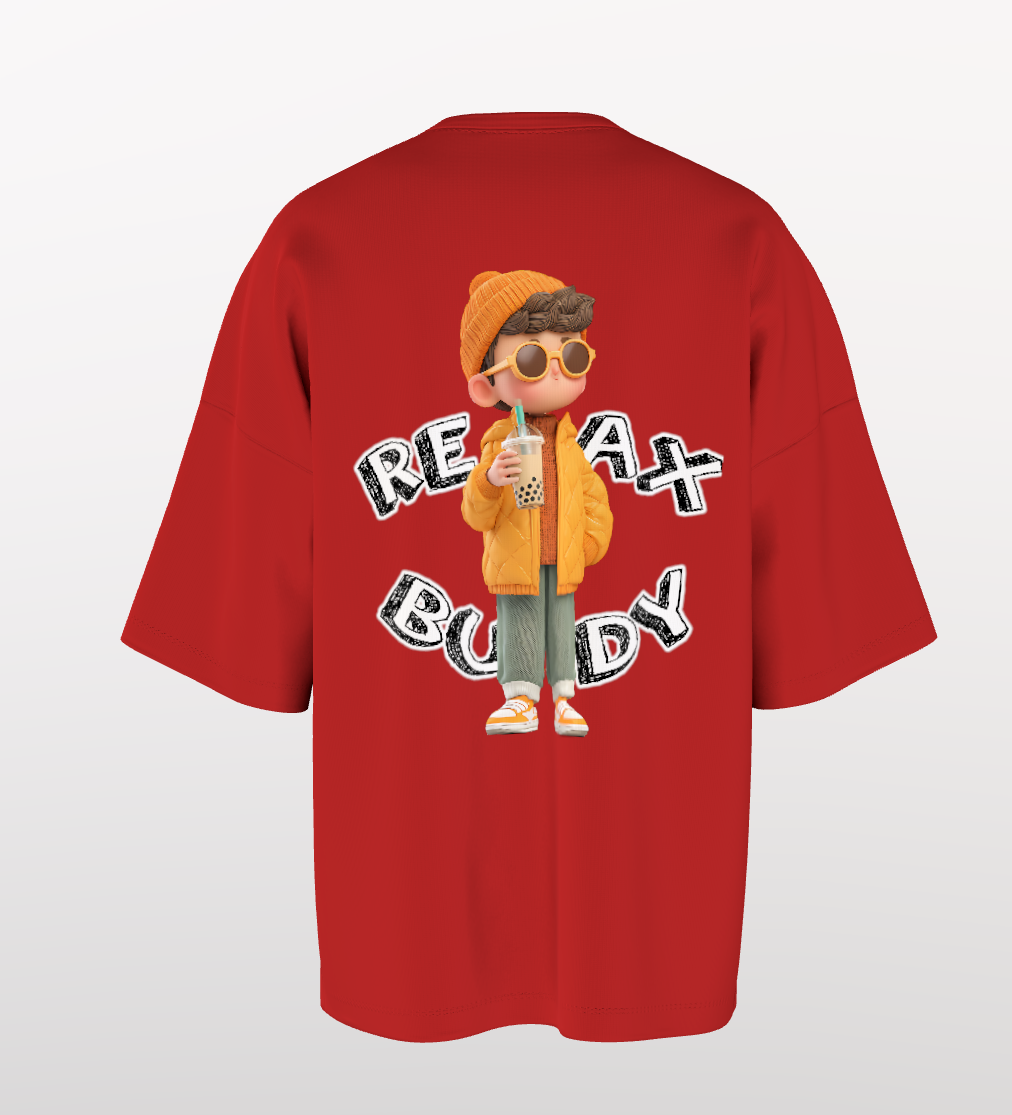 Oversized Bubble Tea – “Drink Me / Relax Buddy” (Unisex)
