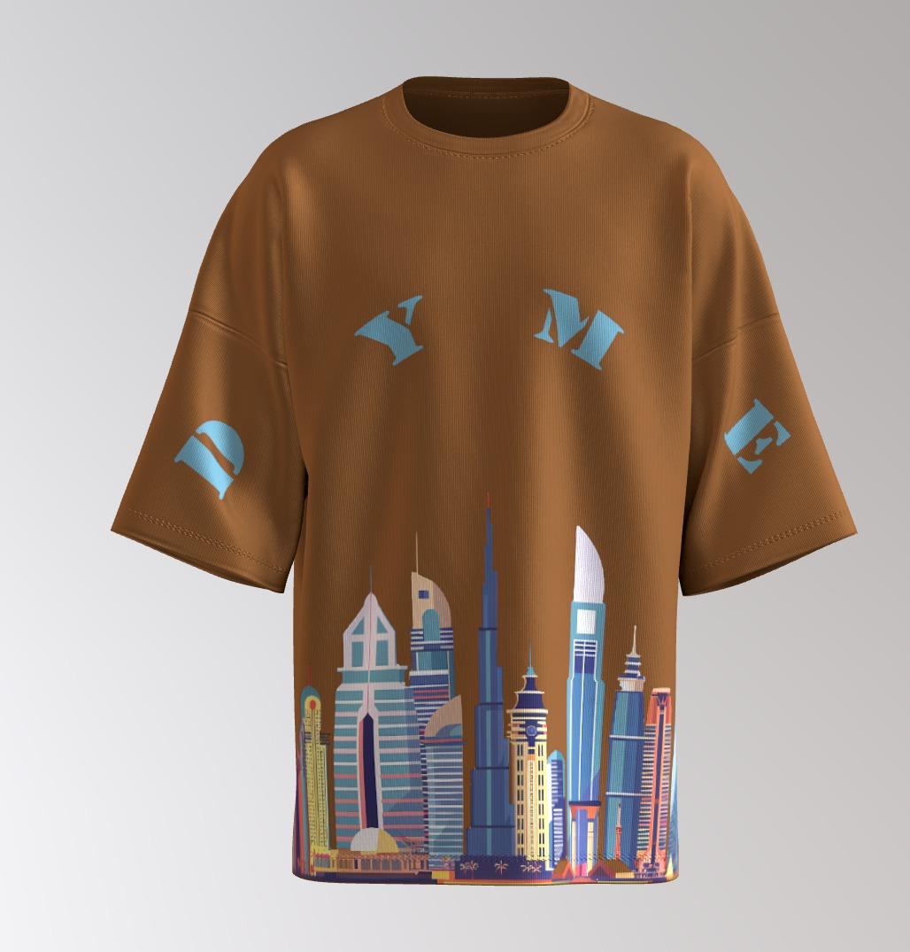 Midnight Skyline Oversized Graphic Tee