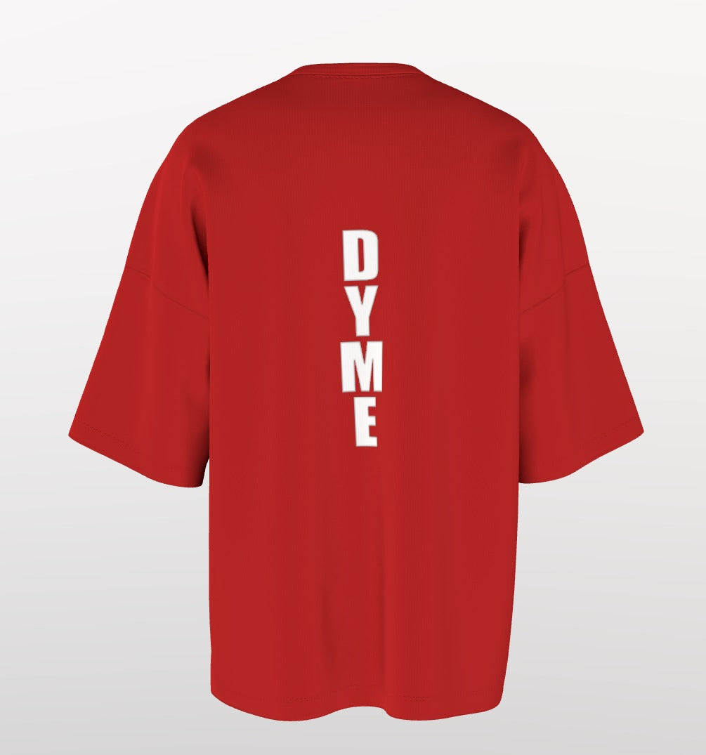 Cute Evil DOG Graphic Oversized T-Shirt – “Finally I’m On Date” Print with Vertical DYME Back