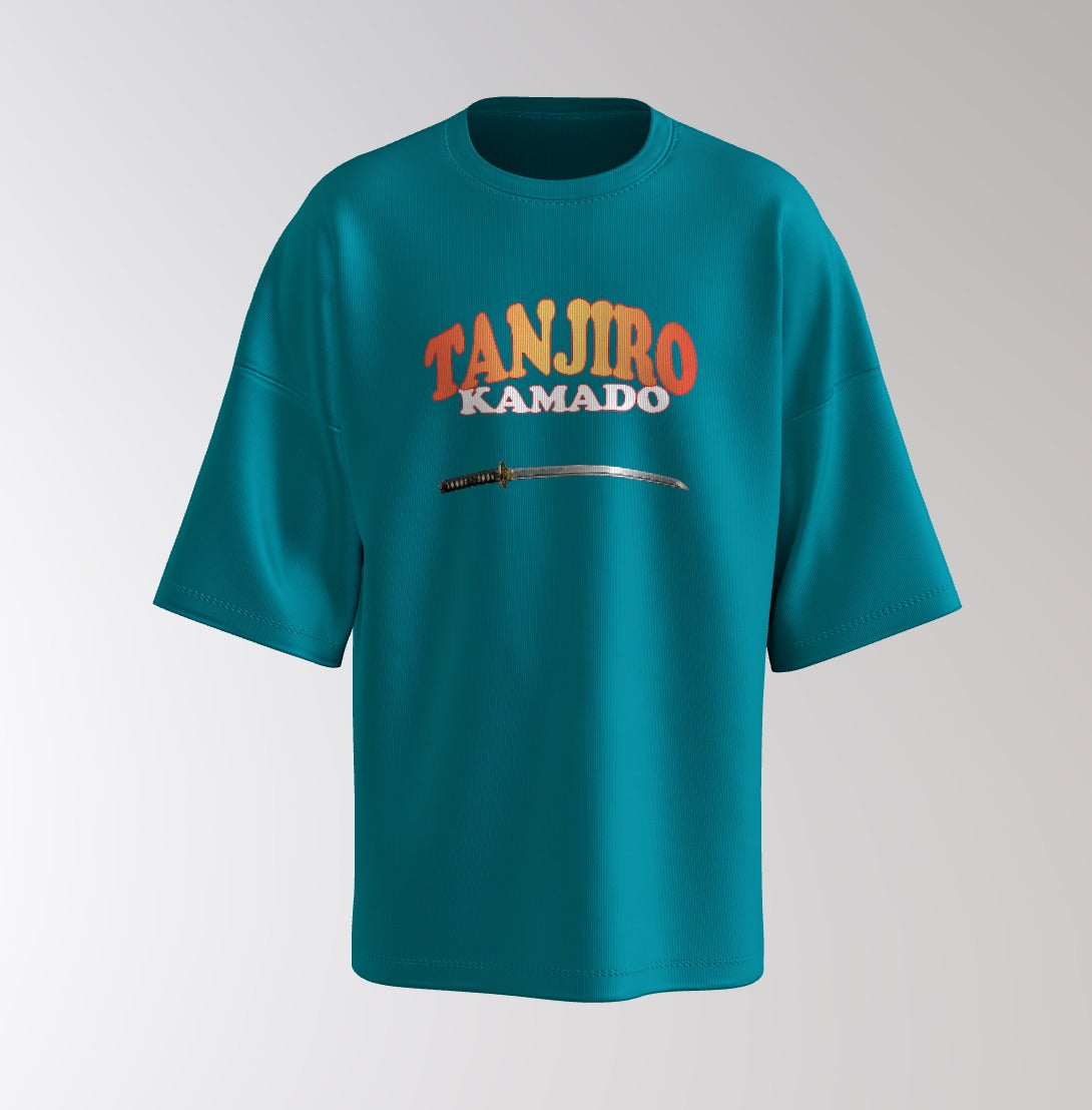 Tanjiro Flame Breathing Drop-Shoulder Tee