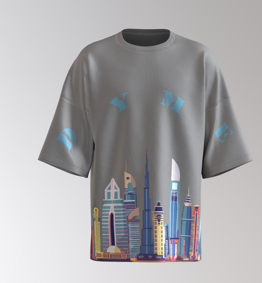 Midnight Skyline Oversized Graphic Tee