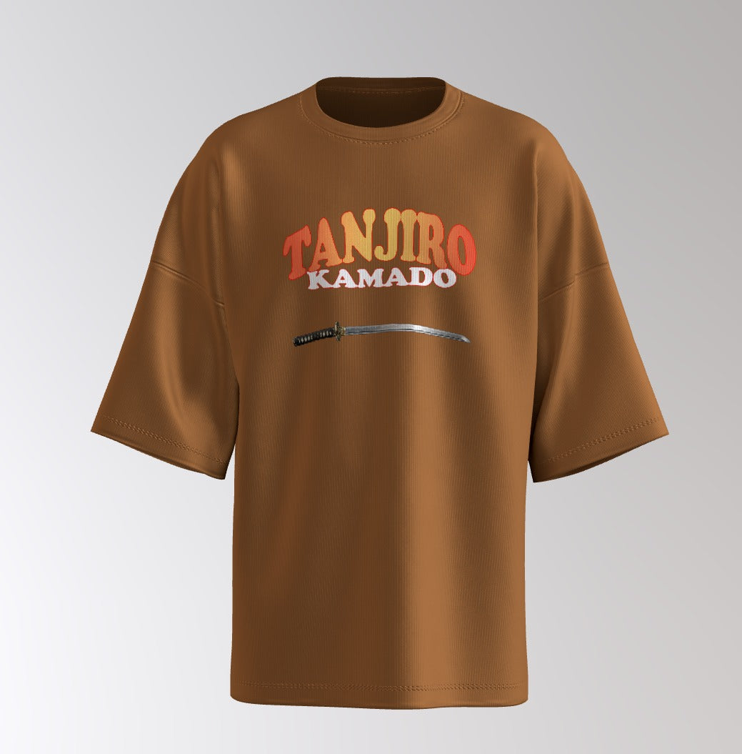 Tanjiro Flame Breathing Drop-Shoulder Tee