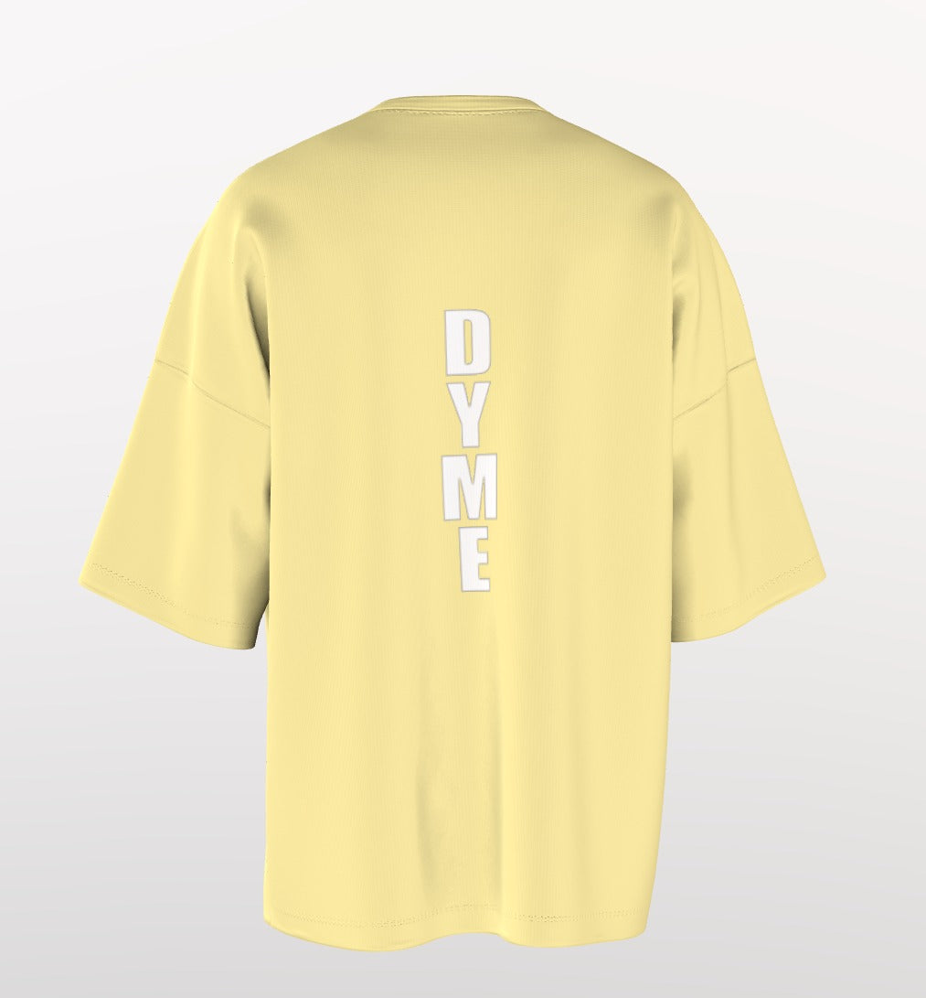Cute Evil DOG Graphic Oversized T-Shirt – “Finally I’m On Date” Print with Vertical DYME Back